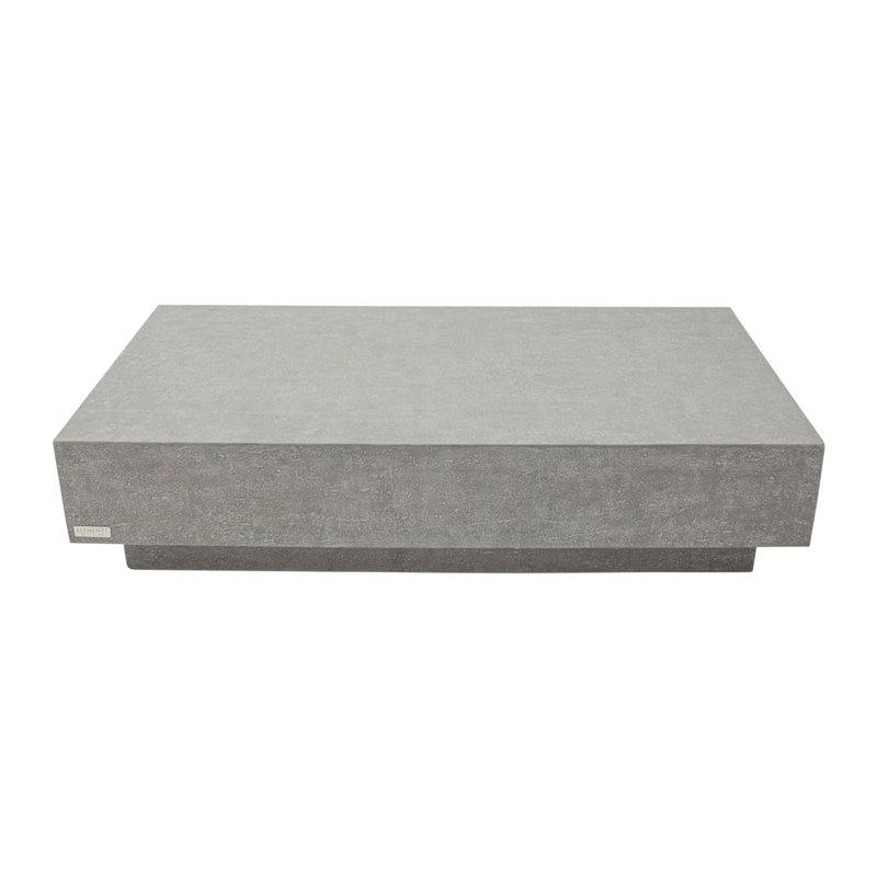 TEVERE Rectangular Concrete Coffee Table 152.4 x 76.2 x 35.6 cm, Space Grey