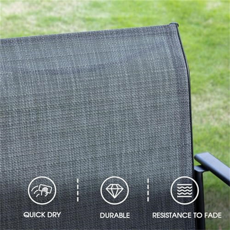 5 Pieces Patio Dining Set For 4, Outdoor Furniture Set Includes 40.7" Round Patio Table And 4 Patio Stackable Chairs, 4