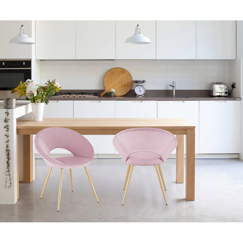 Catoosa Upholstered Dining Chair, Pink