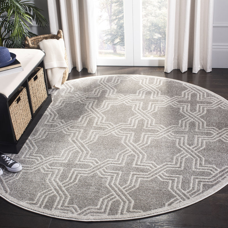 Daneya Performance Geometric Rug, Round 7'