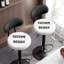 Ensemble de 2 tabourets de bar sur mesure