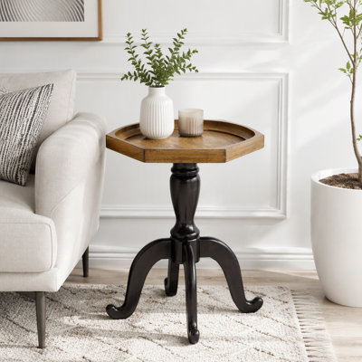 French Country Accent Table with Spider Leg Base