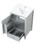 Meuble-lavabo de 20 po avec lavabo, armoire de salle de bain avec porte à fermeture douce, support de rangement et tiroir