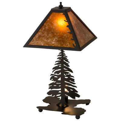 Lampe de table 21 po bord de la feuille haute Zeman