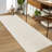 Washable Runner Rug for Hallway 2x6 Bathroom Rug, Non Slip Non Shedding Modern Solid Color Textured Carpet Stain Resistant Contemporary Mats for Entryway Bedroom Kitchen, Beige-322864564-322864550