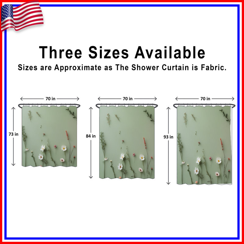 Rideaux de douche Wildflowers, 70in W x 72in H
