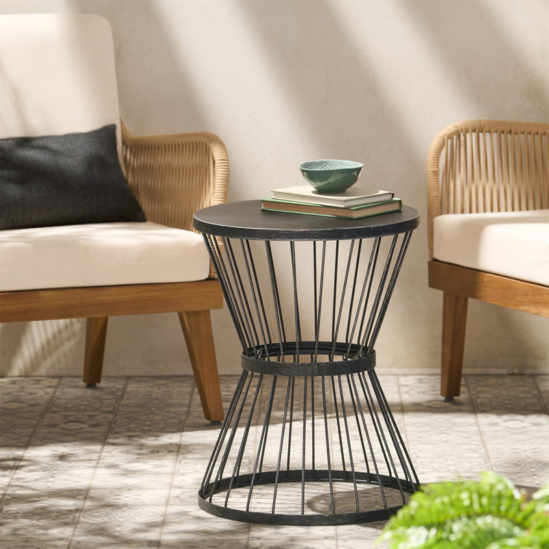 Table d'appoint 16 po Lassen, Noir mat