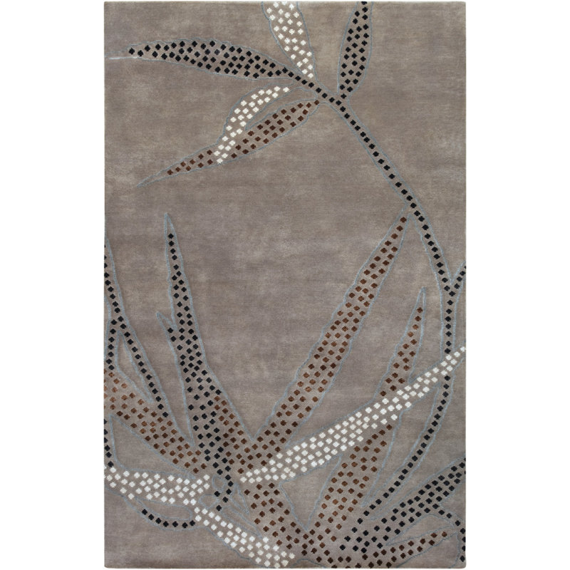Heritage Hand Knotted Wool Floral Indoor Rug, Rectangle 5' x 8'