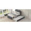 Lit plateforme tapissier avec pieds et gigogne en bois-513741703-513741700