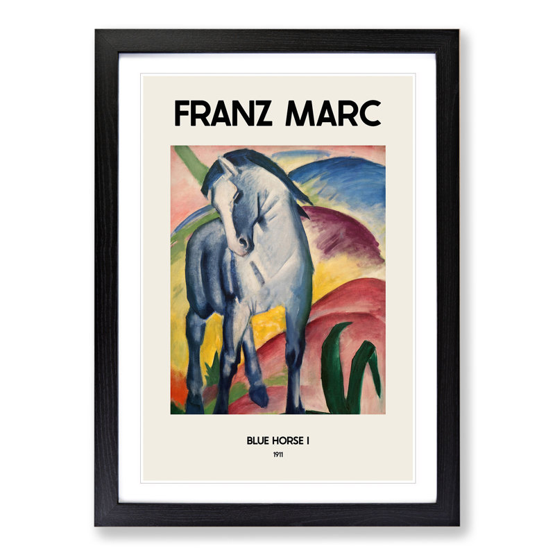 Blue Horse Vol.1 by Pierre-Auguste Renoir - Picture Frame Art Prints, 48cm H x 36cm W x 2cm D, Black