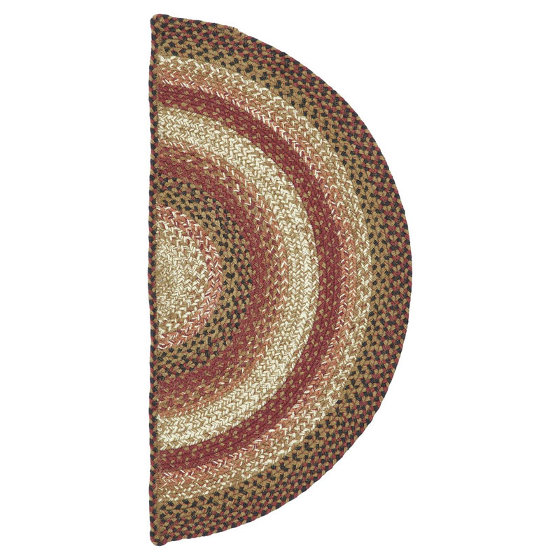 Amadio Geometric Indoor Rug, Half Circle 1'4" x 2'9"