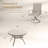 4-Person Outdoor Round Dining Set With Swivel Chairs-1015841868