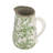 9" Green And White Leaf Ceramic Round Jug Vase-131440650