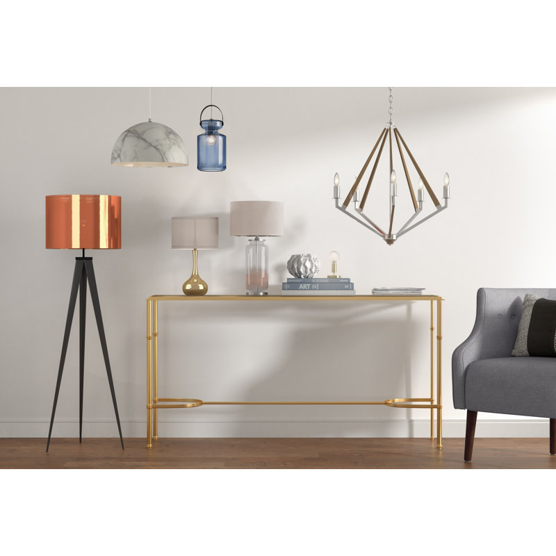 Beccles Glass Table Lamp, Beige