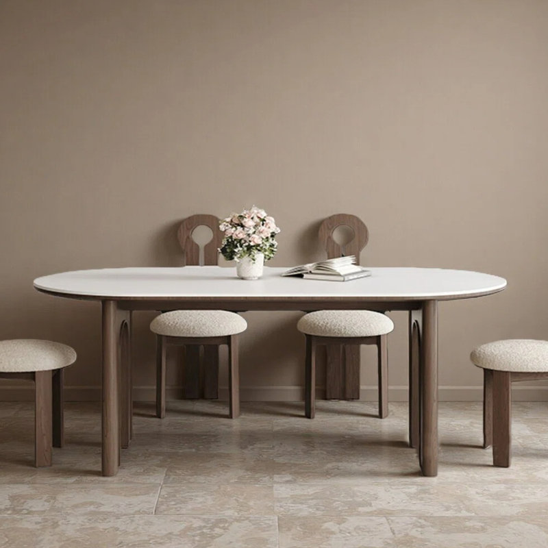 Table de salle à manger moderne de style minimaliste, 29.53"H x 78.74"L x 35.43"W
