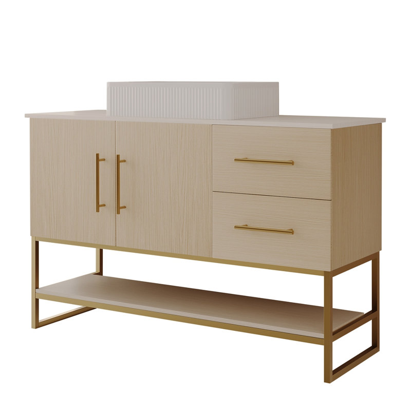 Bathroom Vanity with Top, Chêne