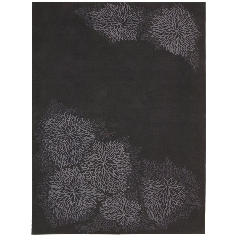 Reflective Floral Indoor Rug, Rectangle 9'6" x 13'