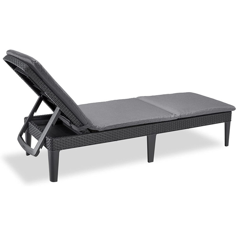 Keter Jaipur Sun Lounger With Cushion- Grey