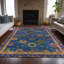 Tapis bleu intérieur / extérieur lavable à la machine Xhevrie-111819157