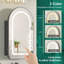 420Mm W 680Mm H Arched Medicine Cabinet Adjustable Led Aluminum Frame