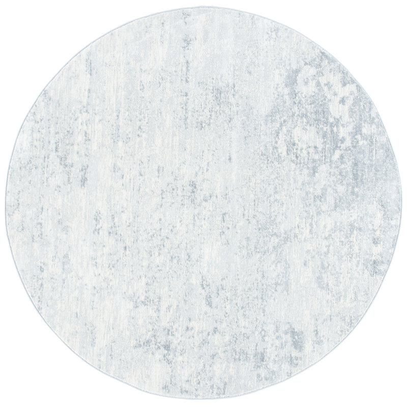 Adamson Gray/Ivory Area Rug, Round 11'
