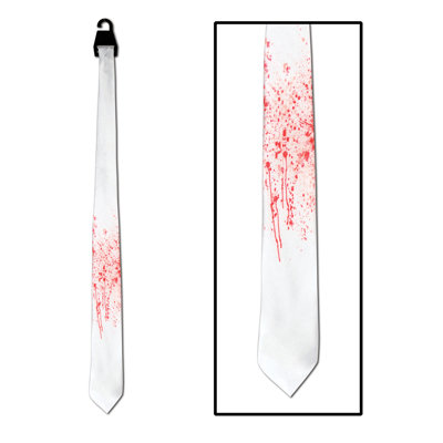 Cravate d'Halloween éclaboussures de sang