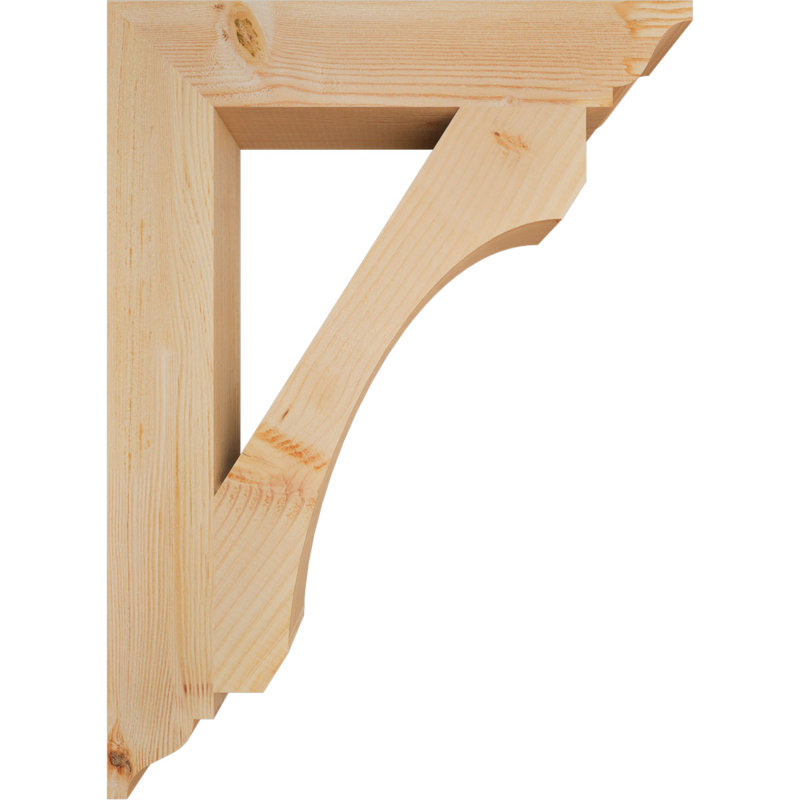 Support en bois rustique traditionnel BKTLEC01, Douglas (lisse), H 30 po x l 3,5 po x P 22 po