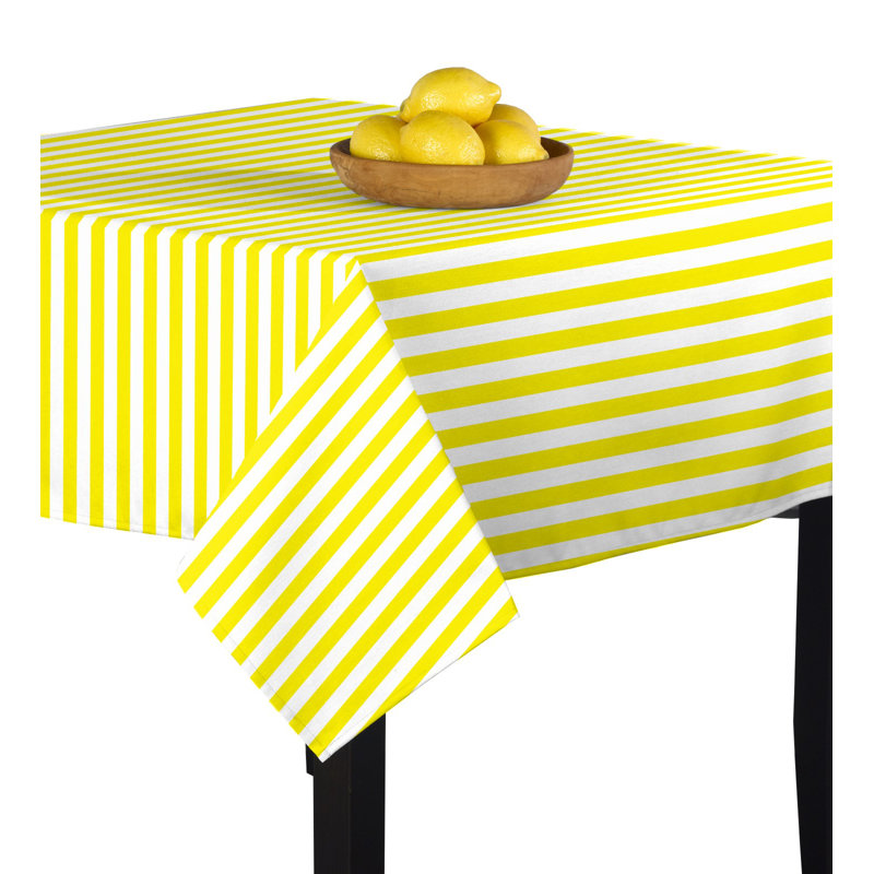 Caius Small Stripes Tablecloth, Yellow