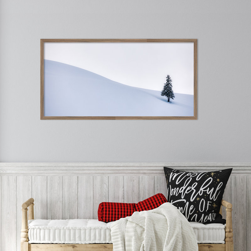 Arbre solitaire en hiver par Judith Kuhn, impression sur toile encadrée, L 37 po x H 19 po