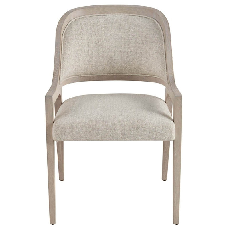 Avaline Upholstered Arm Chair, White Oak