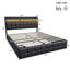 Modern Upholstered Ottoman Storage Bed With LED Headboard & USB-C Port, Industrial Bed Frame-2102428213-2112933360