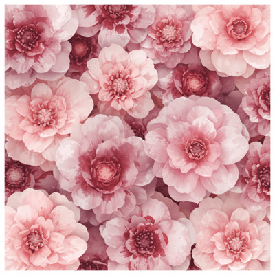 Tapisserie murale pivoines roses