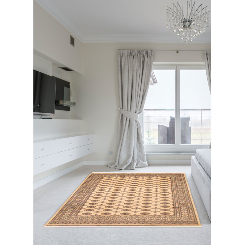 Tapis ivoire 6 pi 7 po x 9 pi 11 po Finha Peshawar Bokhara