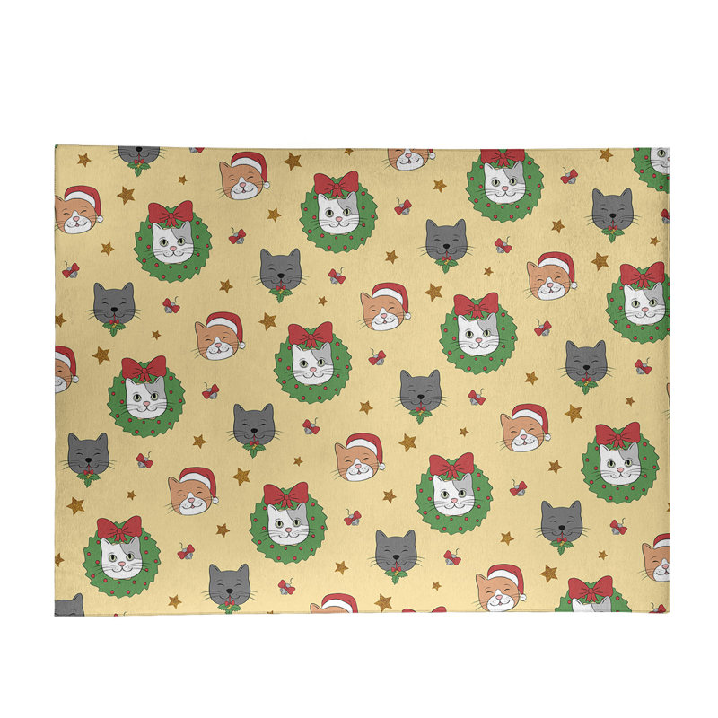 Tapis jaune/vert/gris zone fait main, Rectangle 4 pi x 6 pi