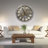 Wall Clock 24" Round Oversized for Living Room decor with Real Moving Gears America Collection-73808852