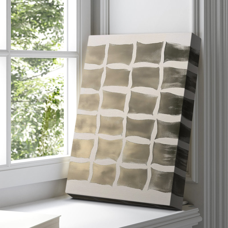 Toile tendue avec châssis abstrait CDXVII, H 18 po x l 12 po