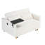Double velours côtelé beige avec table mobile et connexion, convenant à différentes fentes de bureau pour améliorer votre espace de vie-1081224010