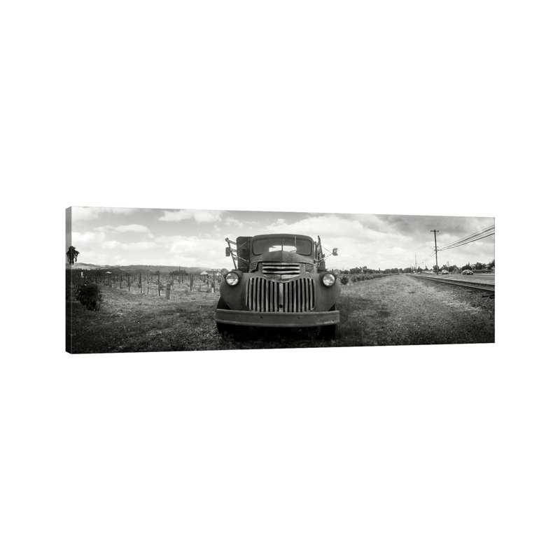 Old Vineyard Truck, Napa Valley, California, USA 1 Piece Wrapped Canvas Panoramic Wall Art