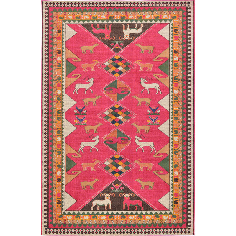 Lonniet Washable Geometric Indoor Rug, Rectangle 10'6" x 16'5"