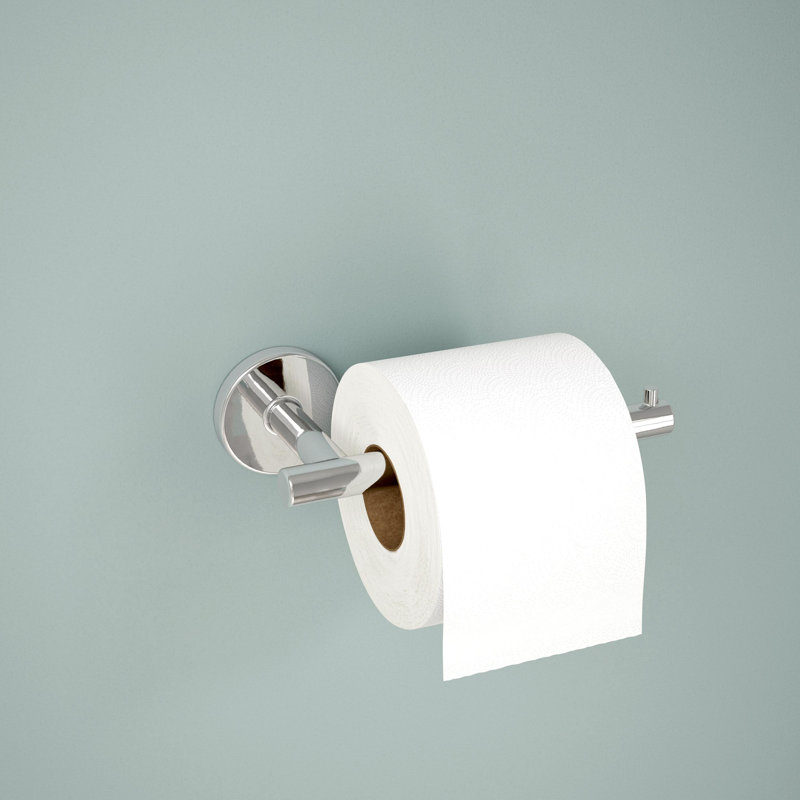 Trinsic Wall Mount Single Post Toilet Paper Holder Bath Hardware Accessory, Chrome