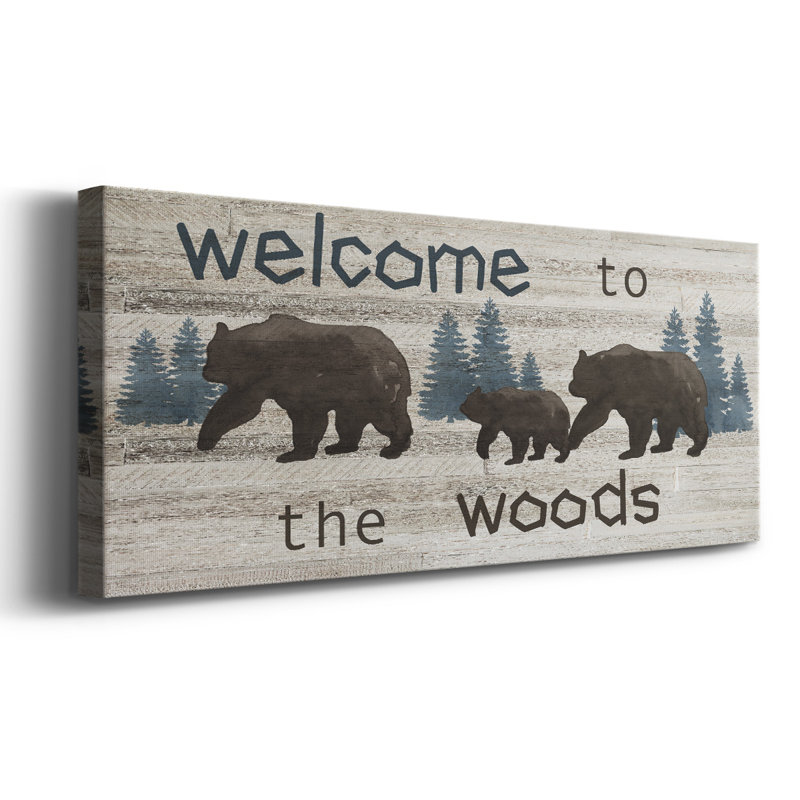 " Bears Welcome ", 20" H x 50" W x 1.5" D