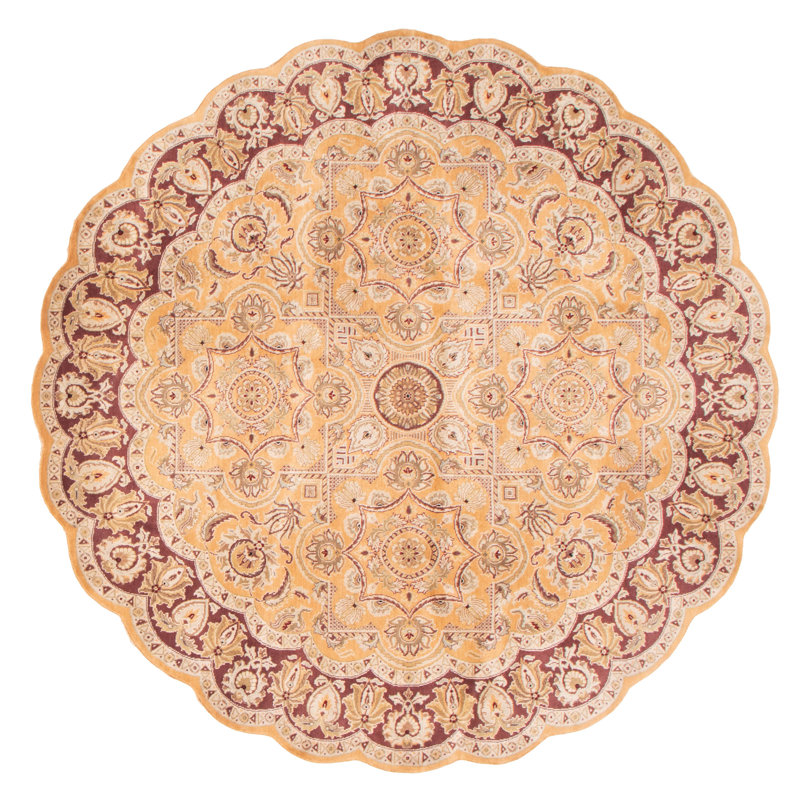 One-of-a-Kind 8' New Age Round Wool Area Rug in