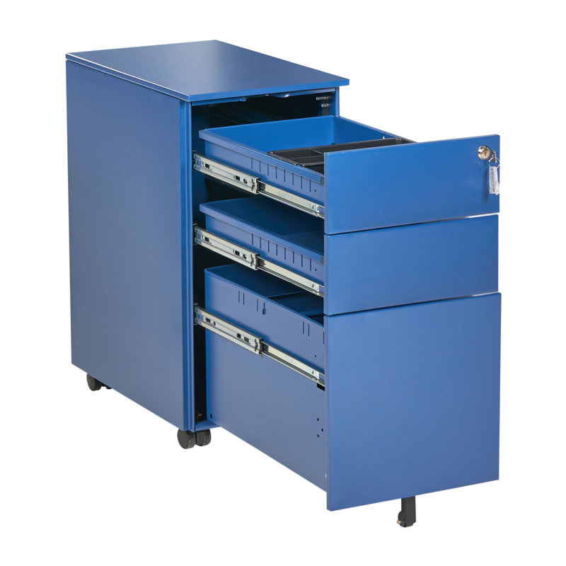 3 -Drawer Storage Cabinet, Blue