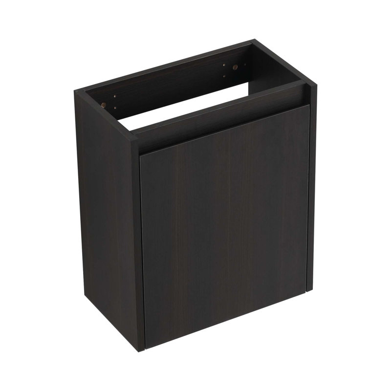 Ensemble de meuble-lavabo pour salle de bain 16 po avec petit meuble-lavabo moderne avec lavabo en céramique, Noir