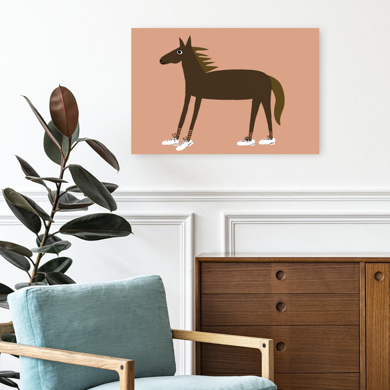 Cheval, espadrilles modernes, art mural cheval
