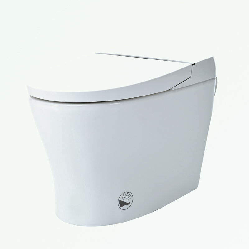 Heated Seat Smart Toilet with Foot sensor Flush and Night Light