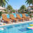 Outdoor Lounge Chair Set of 4 with 5-Position Adjustable, Pool Lounge Chair with Portable Wheels, Cup Holder, HDPE Tanning Chair for Outside, Poolside, Patio-1615306785-1615306796