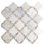 Cassie Chapman Eva 4" Arabesque Polished Marble & Pearl Mosaic Tile