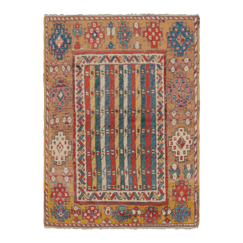 One-of-a-Kind 3'7”x4'11” Hand Knotted Area Rug