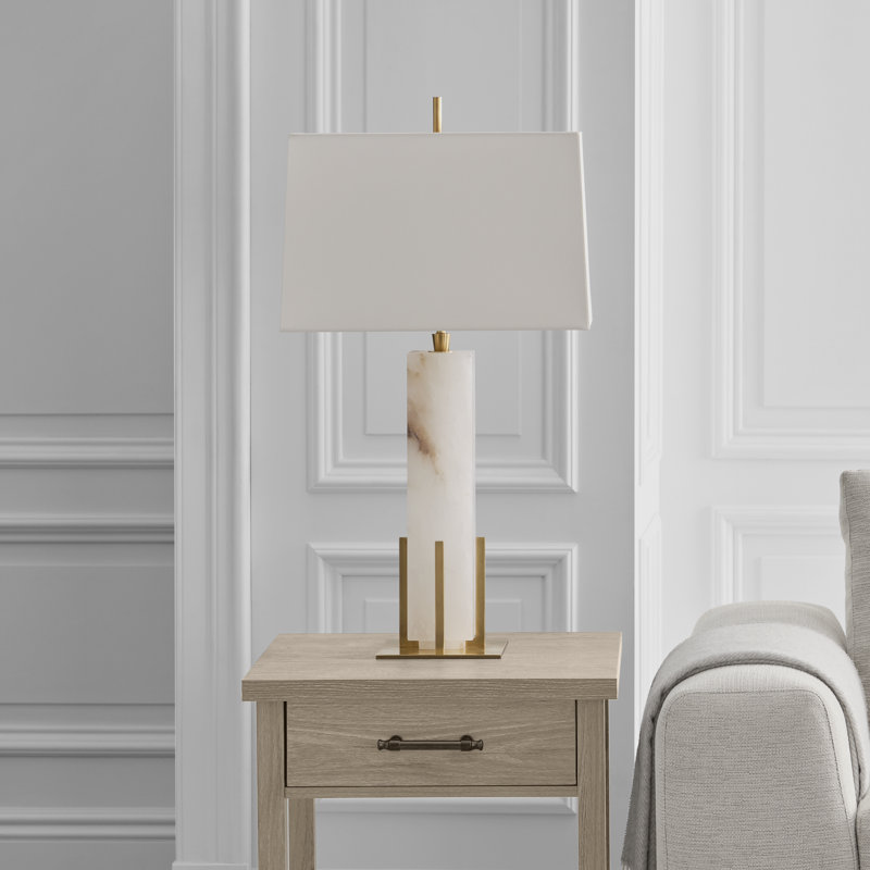 Thomas O'Brien Gironde Large Table Lamp, Crystal/Antique Brass